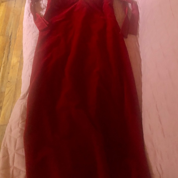 NWT Massimo Dutti Red Velvet Dress sz 4 - Picture 7 of 8